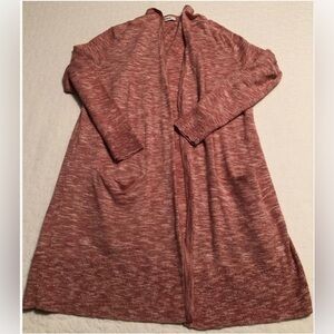 Madewell Bradley Open Front Cotton Blend red/white women Cardigan Size XSmall